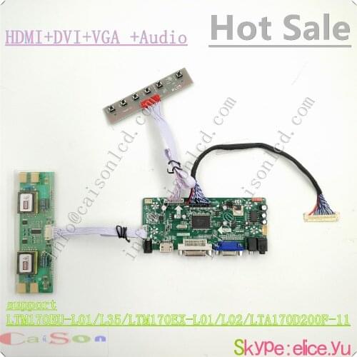 TFT LCD controller board support DIY 17 inch LCD kits 1280*1024 LTM170EU-L01/L35/LTM170EX-L01/L02/LTA170D200F-11