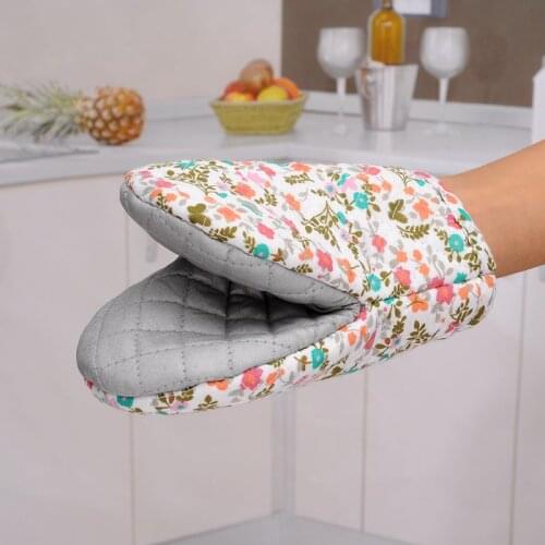 Thick heat insulation microwave oven mitts special baking gloves kitchen skid resistance high temperature anti hot pf91012
