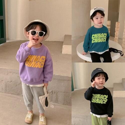 Boys Top New Baby Fashion Letter Printing Pullover Shirt Childrens Clothing Boy Autumn Comfortable Sweater Kids Costume