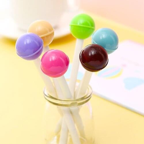 Japanese Pretty Kawaii Lollipop Candy Gel Pen Cute Blue Stationery School Supply Kawai Stationary Office Accessory Lovely Thing