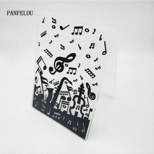 HOT plastic music craft card making paper card album wedding decoration clip Embossing folders