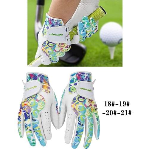 1 Pair Womens Golf Gloves Breathable Professional Leather Professional Glove for Nice Shot Girls Womens Golf Accessories