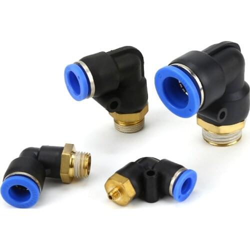 12mm 14mm 16mm Tube To 1/4" 3/8" 1/2" 3/4" BSP Male Thread Elbow One Touch Air Pneumatic Pipe Fitting Quick Connector