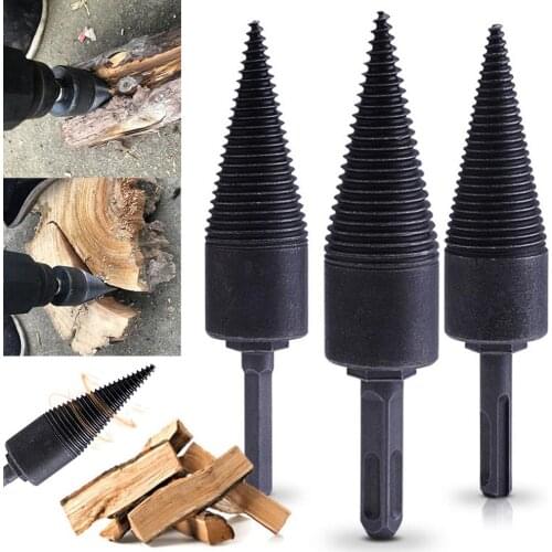 145x31mm Split Firewood Cone Reamer Punch Driver Drill Bit Woodworking Tool Wood splitting household electric drill