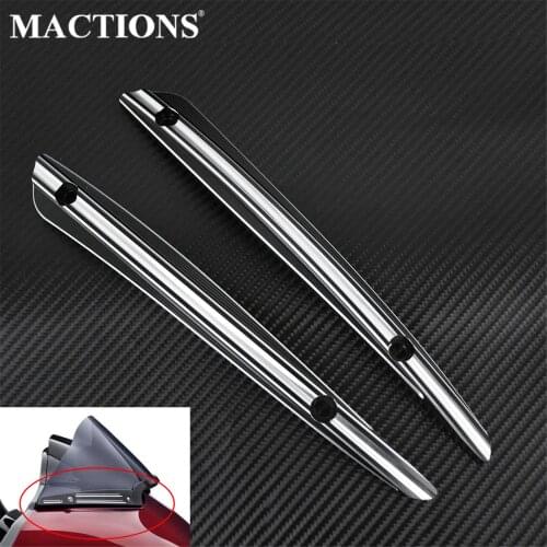 2xMotorcycle CNC Windshield Side Trim For Harley Touring Road Glide Custom FLTRX Special FLTRXS Utra Fltru 15-17 Ultra Fltruse