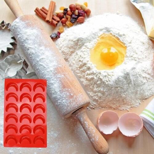 3D Moon Shape Mini Mousse Cake Silicone Mold Dessert Eid Mubarak Ramadan Baking Cake Mold DIY Biscuits Dessert Decorating Tools