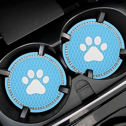 4 Pcs Car Cup Mat Cat Paw Automobile Cup Accessories Non-slip Soft Flexible Cup Mat Car Interior Decoration