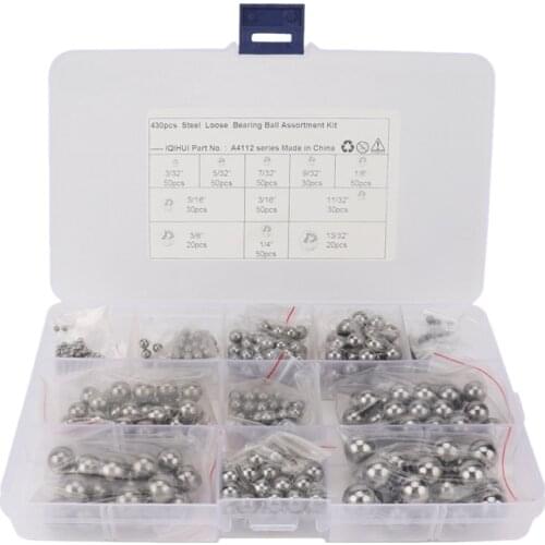 430Pcs - 11 Sizes Durable Carbon Steel Ball Replacement Parts Bike for Cars, Motorcycles, Bicycles Ball Bearing