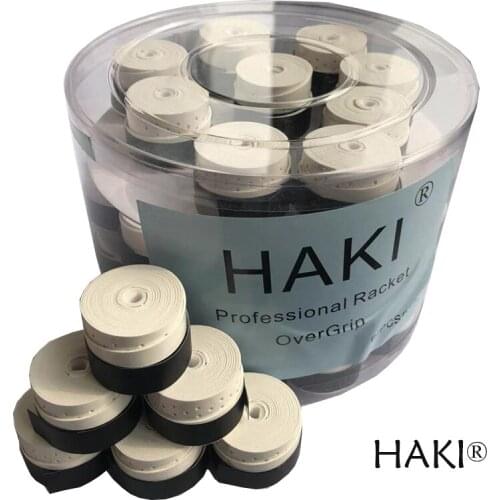 60pcs HAKI Tennis Overgrip Tennis Sweatband sticky feel Tennis Racket Wrap Tape Tenis Dampener Grip Badminton Racket overGrip