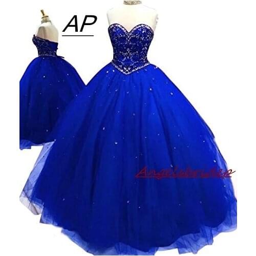 ANGELSBRIDEP Ball Gowns Vestidos De 15 Anos Quinceanera Dress For 15 Party Sexy Sweetheart Crystals Debutante Gown Party Dress