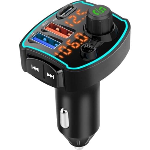 Car Bluetooth 5.0 Stereo Receiver Mp3 Player USB Quick Charge Fast Charger Support Bluetooth DSP Music