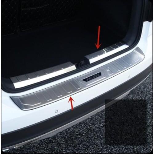 For Volkswagen T-CROSS 2018 2019 2020 stainless steel trunk threshold anti-scratch board anti-scratch protection car accessories