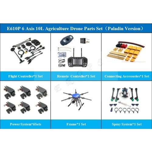Aerops E610P 6 Axis 10L 10KG Payload Agriculture Drone UAV Parts Set Jiyi K3A K++ VKE V7-AG Boying Paladin Flight Control
