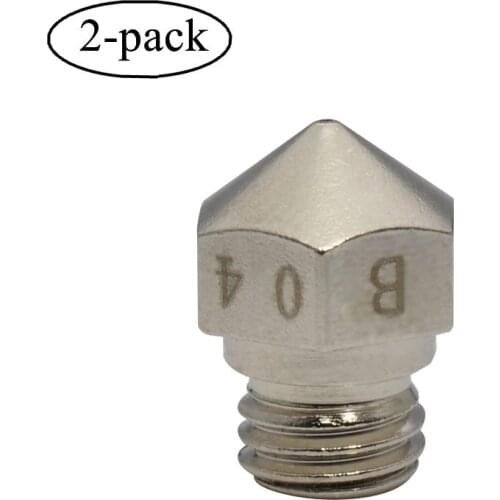 2pcs Plated Wear Resistant Brass MK10 Nozzle 0.4mm M7 Thread For Dremel Flashforge Creator Pro Wanhao D4 PowerSpec 3D Printer