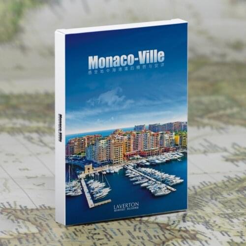 30pcs / set World Scenic Series Postcard Envelope Monaco City View Night View Scenic Postcard Decorative card