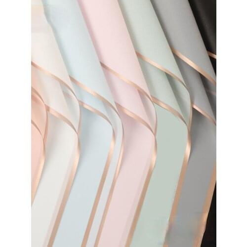 Korean Style Phnom Penh Jelly Film Waterproof Solid Color Floral Wrapping Paper Floral Packaging Materials