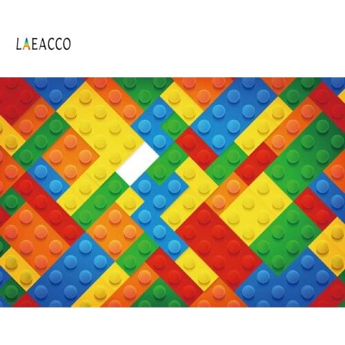 Laeacco Baby Toy Bricks Happy Birthday Party Child Portrait Photographic Backgrounds Photography Backdrops For Photo Studio