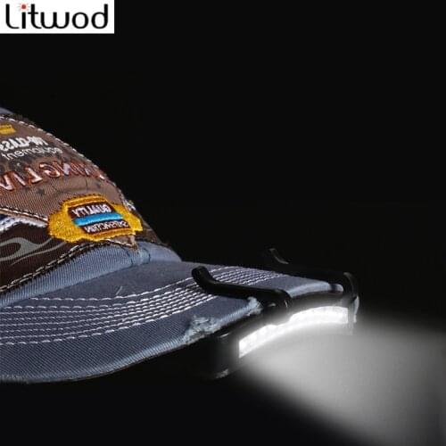 Litwod Z30 Super Bright 11 LED Cap Light Headlight Headlamp Head Flashlight Hat Clip on Lamp Fishing