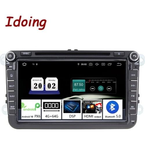 Idoing 8" 2 din Car Android 10 Radio Player Universal For Volkswagen Skoda Seat 4G+64G IPS GPS Navigation Multimedia Head Unit