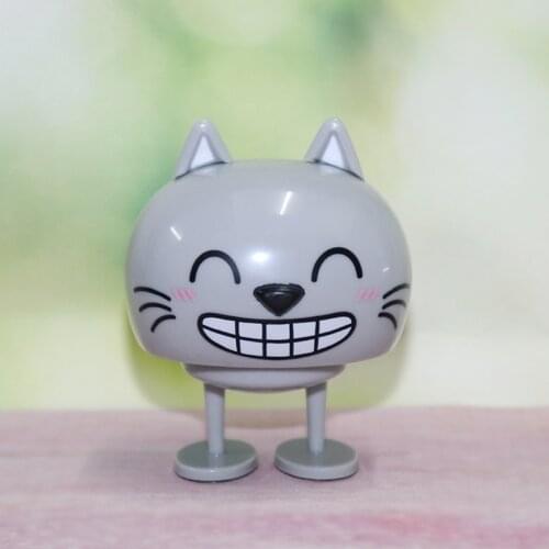 Cartoon Figure Nodding Car Toys Shaking Head Cute Bobble Head Puppy Cat Dolls Car Ornaments Car Dashboard Decor Auto Accessories