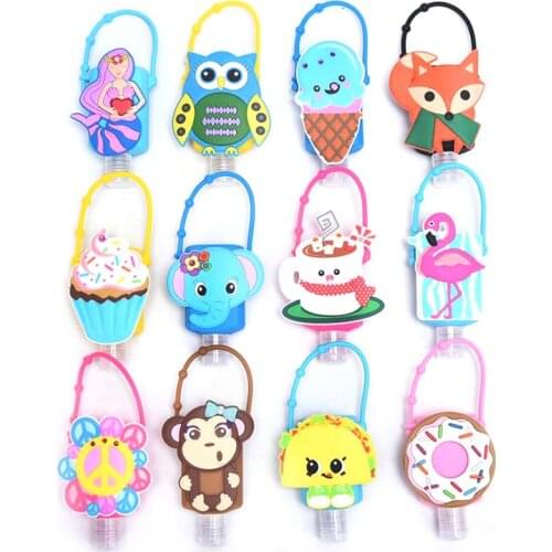 Cartoon Mixed Silicone Bath Baby Shower Hand Sanitizer Bottle Travel Soap Holder