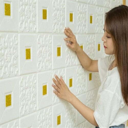 Tv Roof Ceiling Decoration Stickers Background Foam Wallpaper Self-adhesive Paper Living Room Bedroom 3d Ceiling Wall Decoration