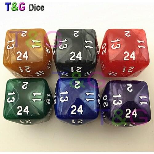 Table game 24 sided dice dnd D24 6pc/lot