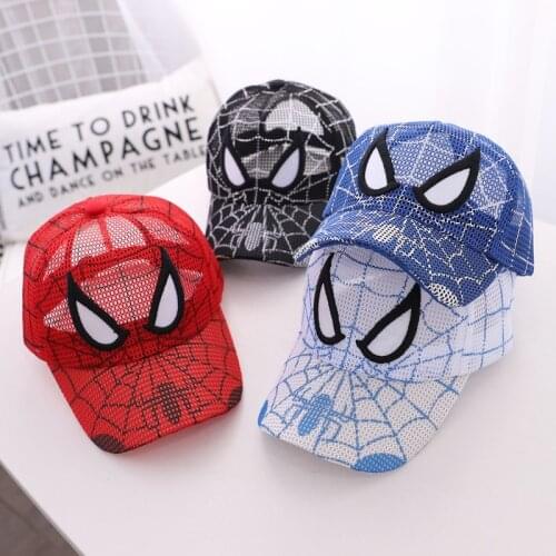 New Disney Marvel Spiderman Baseball Cap The Avengers Summer Mesh Breathable Hat for Boys Girls Baby Children Caps Adjustable