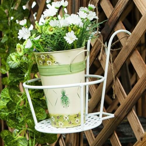 New Over the Rail Hanging Flower Pot Holder Balcony Railings Wall Round Holder Stand SCI88