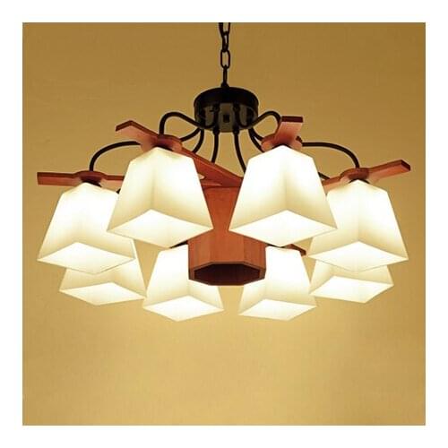 New Chinese style Ceiling Ligh mahogany simple round warm living room bedroom study modern wind solid wood ceiling lamp LO831
