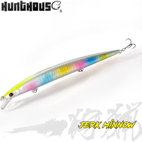 Hunthouse official store fishing lure minnow floating 210mm 34g lure hardcore minnow long casting minnow pesca seabass tuna