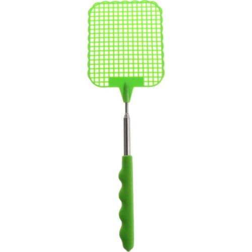 Portable Fly Swatter Retractable Kill Mosquitoes Flies Telescopic Plastic