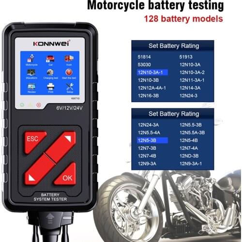 Professional Battery Tester 6V 12V 24V Cranking and Charging System Tester Diagnosis Tool for Car Quick Tester Analyzer