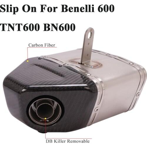 Slip On For Benelli 600 TNT600 BN600 BJ600 Motorcycle Yoshimura Exhaust Escape Modify Link Pipe Muffler Carbon Fiber DB Killer