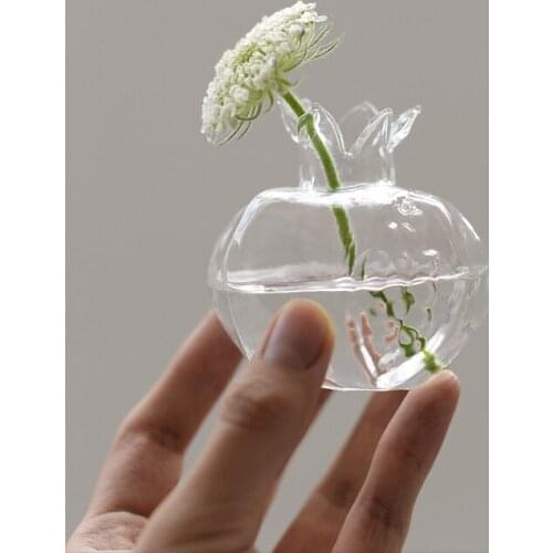 Glass Vase for Table Decoration Living Room Decorative Water Hydroponics Table Ornaments Flowers Arrangement