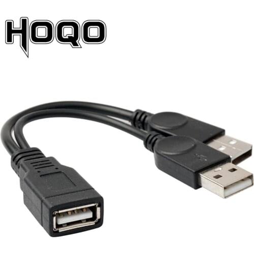 USB Y Data Power Cable,Dual USB Y Extension Charging Cable, usb-A Female To 2 A-Male Splitter USB2.0 Female to 2 USB Male Cord