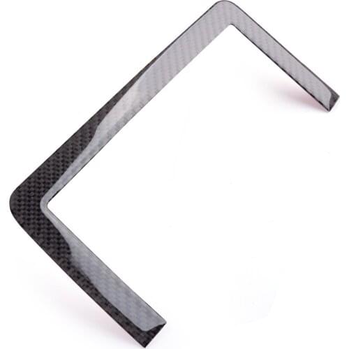 Interior Front GPS Navigation Panel Trim Cover Carbon Fiber Black Fit for Dodge Challenger 2008 2009 2010 2011 2012 2013 2014