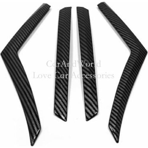 For Toyota Camry 2018-2021 Rear Lights Frame Eyebrow Cover Tail Lamp Trims Decoration Carbon Fibre Stickers Car Accessories
