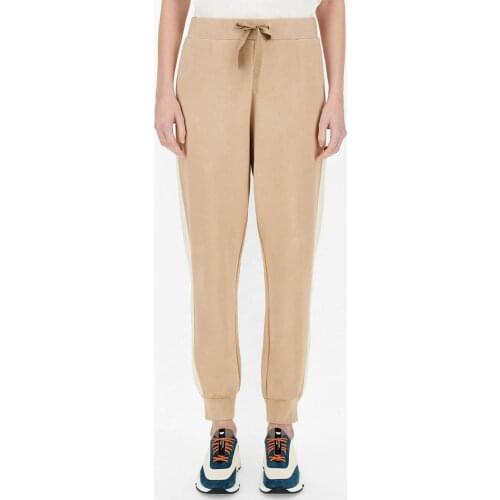 Women Pants Fall/Winter New Style Side Stripe Stitching Elastic Waist Modal Casual Binding Three Colors Ladies Sweatpants