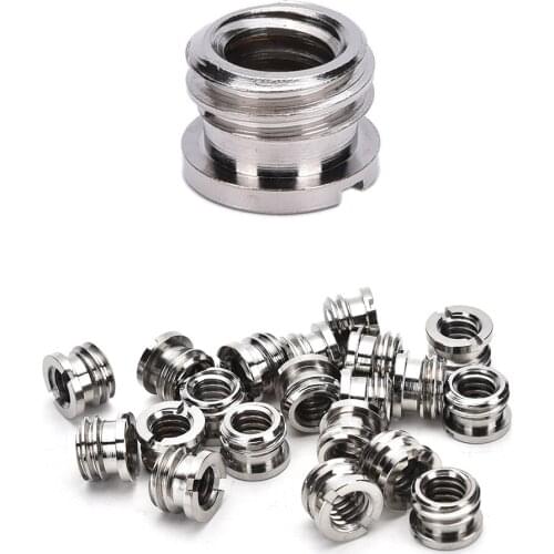 1Pack (10PCS) SR10 3/8"-16 to 1/4"-20 Reducer Bushing Convert Screw Adapter 10pcs 1/4" to 3/8" Convert Screw Adapters