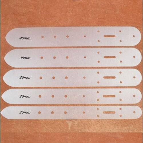 1pcs Leather Hole Punch Portable Craft Supplies Template Belt DIY Sewing Tools Half Transparent Plastic Pattern 5 Size