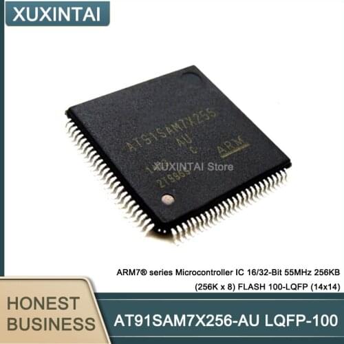 10Pcs/Lot AT91SAM7X256-AU AT91SAM7X256 ARM7® series Microcontroller IC 16/32-Bit 55MHz 256KB (256K x 8) FLASH 100-LQFP (14x14)