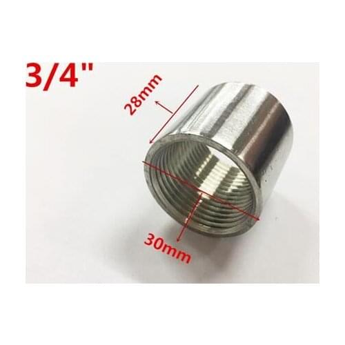 100pcs 3/4" BSP Female Straight Nipple Joint Pipe Connection 304 Stainless Steel connector Fittings