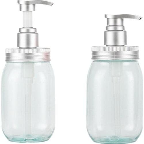2PCS Lotion Shower Gel Bottles Soap Dispenser Easily Operated for All Kinds Liquid Soap or Lotion