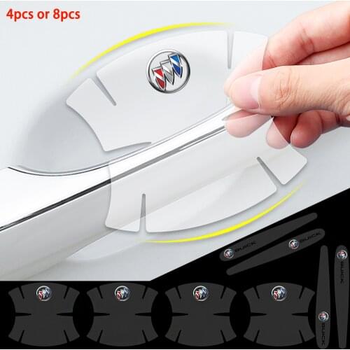 4 PCS / 8 PCS For Buick Regal Lacrosse Encore Enclave Car Door Handle Stickers Auto Handle Protection Anti Scratch Stickers