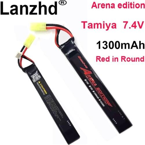 4PCS 7.4v Battery Tamiya for Water Gun 7.4V 1300mAh Split Connection battery for Airsoft BB Air Pistol Electric Toys Gun Parts