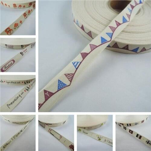 5/8'' 15mm 12Styles Matryoshka doll Bee ant 100% Cotton Ribbon DIY Handmade Cloth Sewing & Packing Label Tapes Ribbon Set 20YDS
