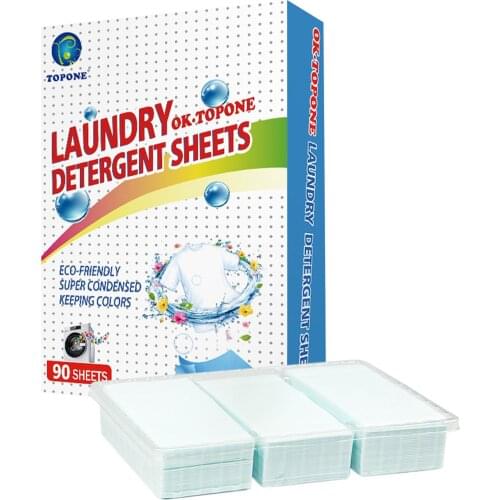 90PCS Concentrated Laundry Detergent Sheets Efficient Washing Powder Laundry Tablets Home Cleaning Supplies Wash Paper stunning