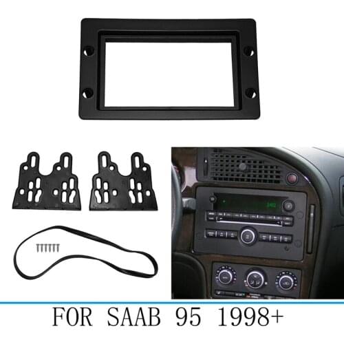 Car Stereo Radio Fascia Dash Panel 2 Din Frame Trim Kit for SAAB 9-5 2005-2011