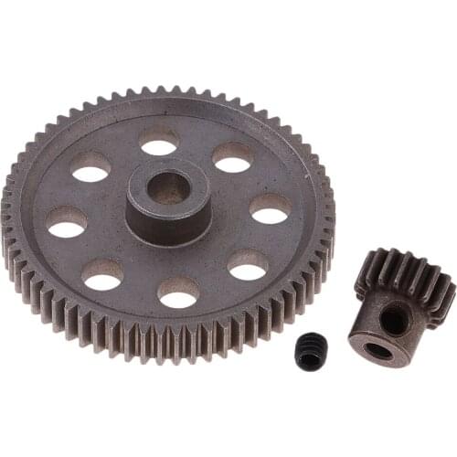 64T Differential Main Gear+17T Motor Gear for 1/10 HSP 94111 RC On-road Car